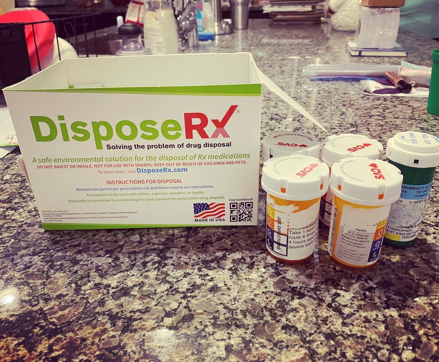 Practicing what we preach! It feels like a pain to dispose of medications safely, but these 5 bottles took us about 10 minutes to get rid of! 

#grief #sistersingrief #loss #griefandloss #griefjourney #griefandlosssupport #deadparentsclub #grieving #
