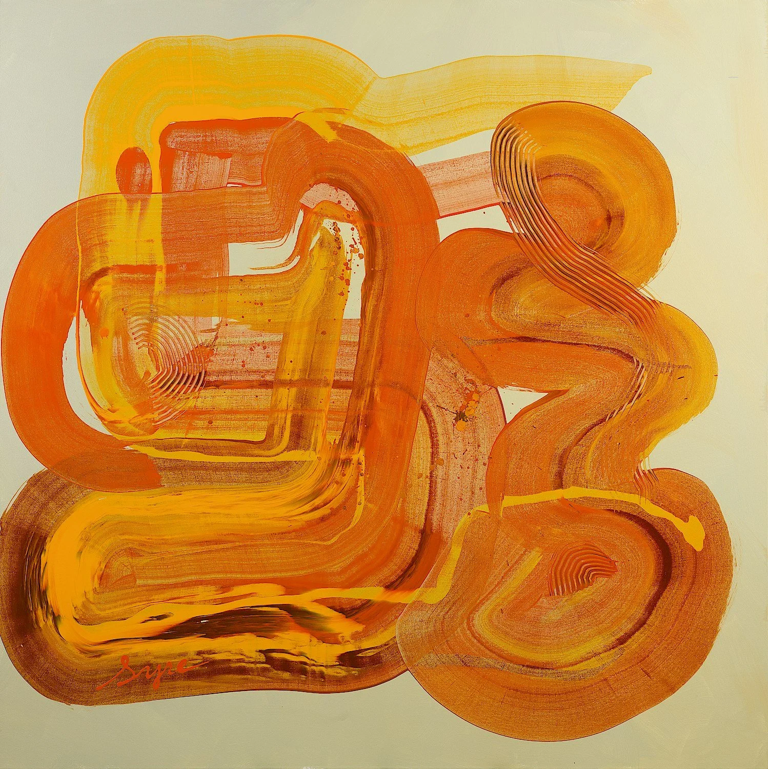 David Syre,  Summer Energy , 2025, Acrylic on canvas, 60 x 60 in