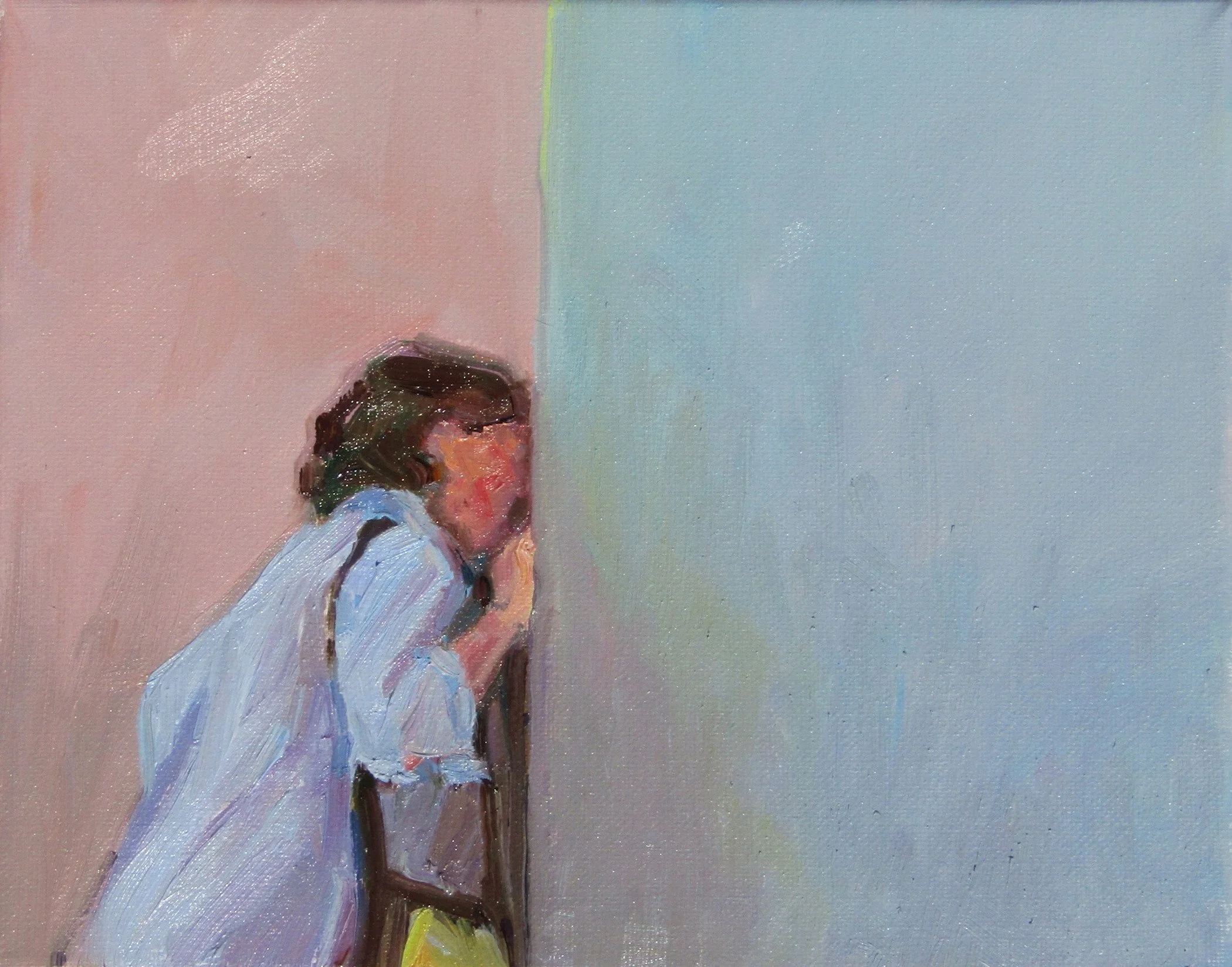 Joy Olney,  Peeking , 2023, Oil, 8 x 10 in.