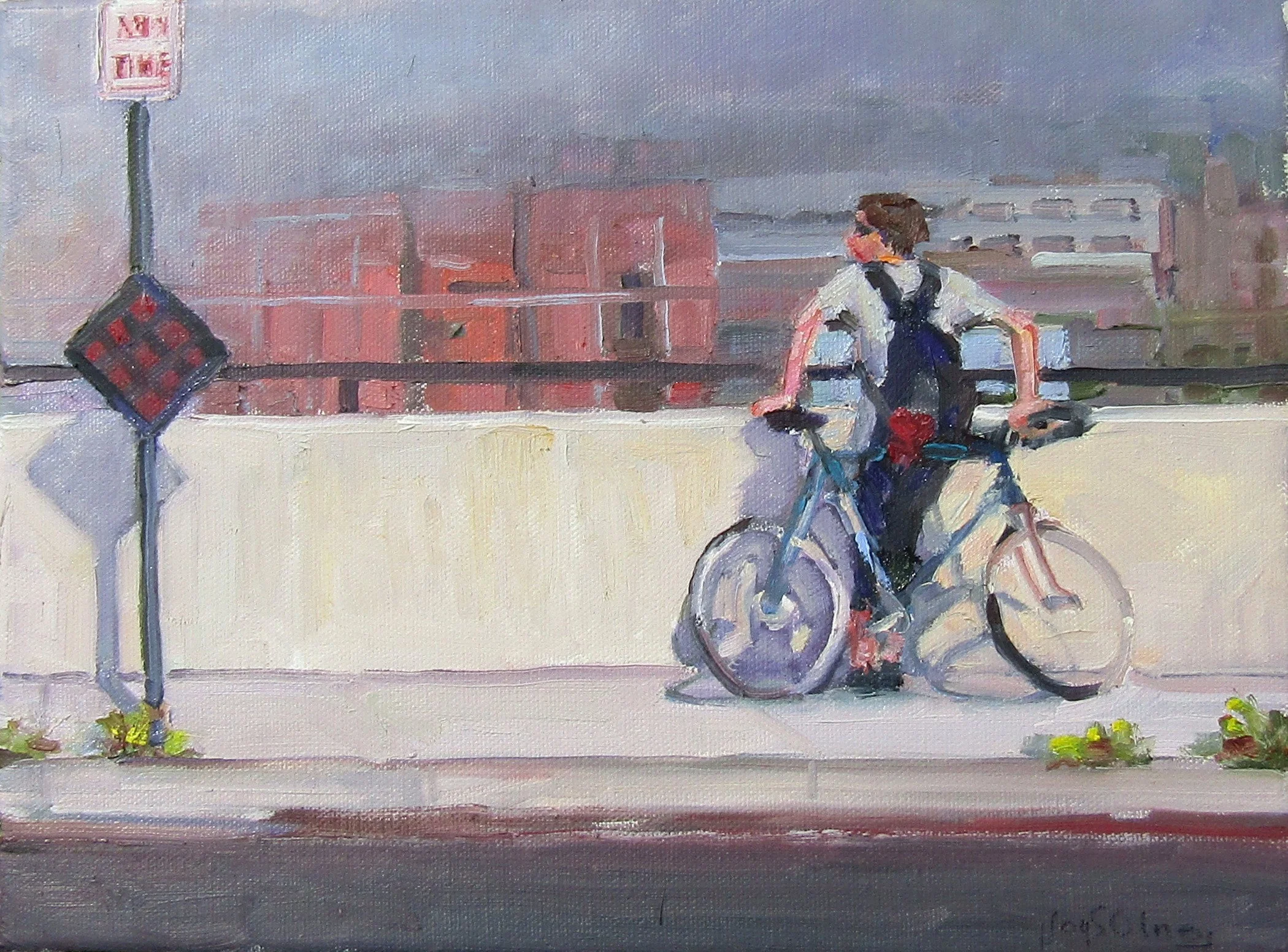 Joy Olney,  Fog , 2023, Oil, 9 x 12 in.