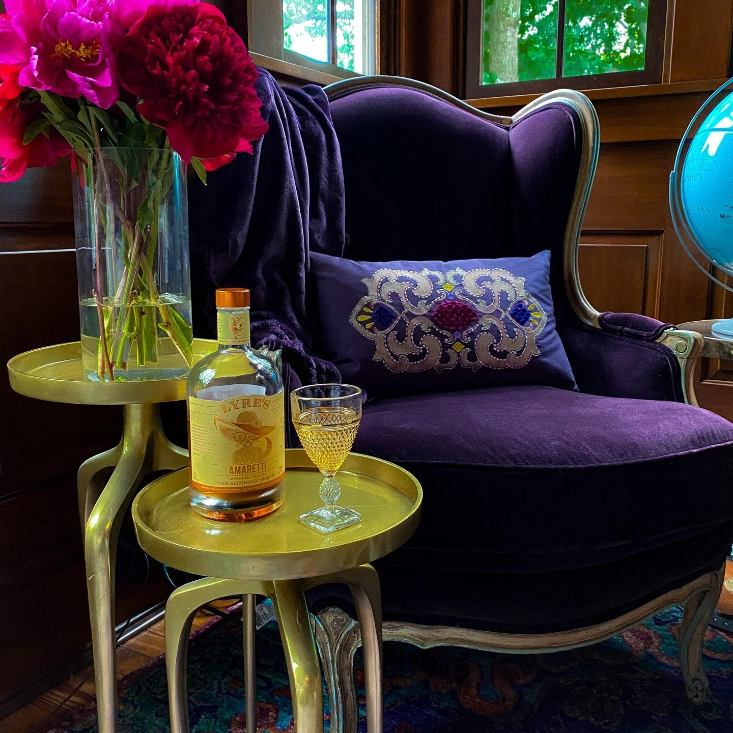 Going back through photos in preparation for our color trends workshop @modatl and absolutely loving this shot of our client's color drenched library. Those bright bold purples are really bringing the sunshine to this rainy Atlanta day.

📸 @chris_be