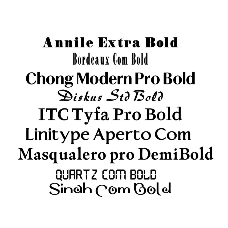 Custom Font Template standard