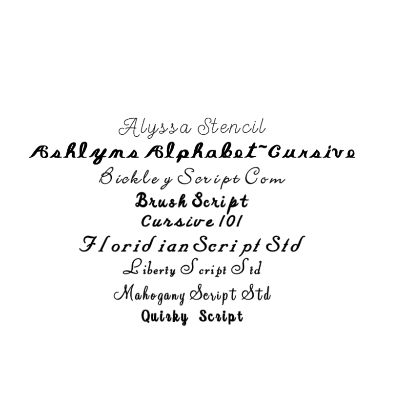 Custom Font Template Styles Examples