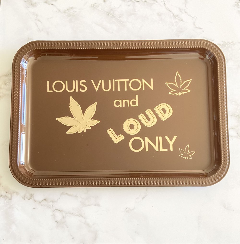 Loud Louie Rolling Tray Made with Resin and digital art on spray