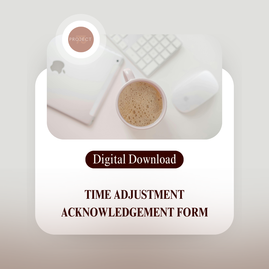 Time Adjustment Acknowledgement Form