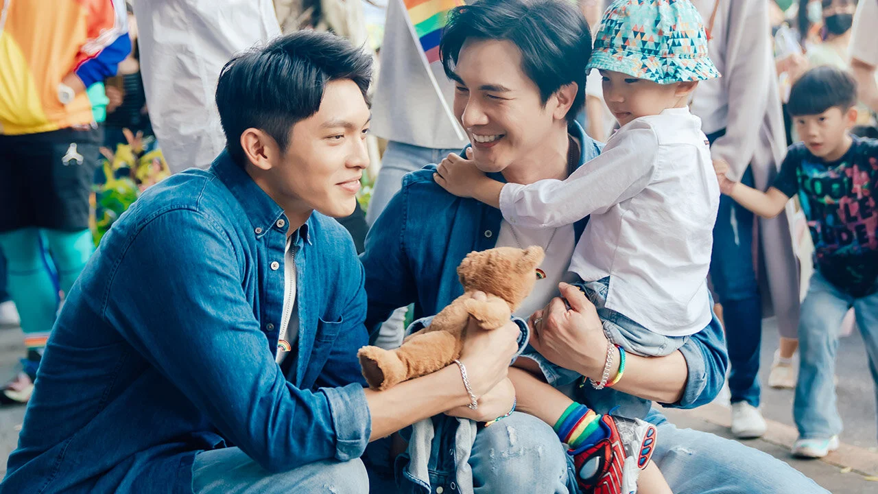 Mike Lin, Melvia Sia and Kai Lin during Taipei Pride 2020.jpg