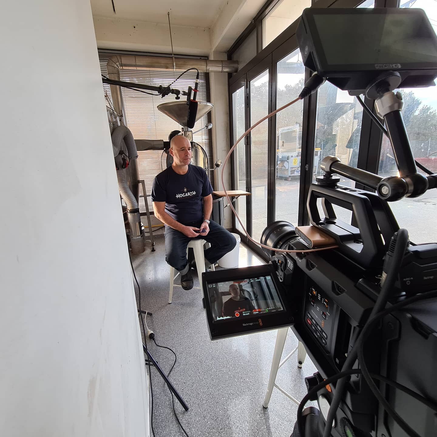 Great filming with @hogarthchocolate recently..what a great set up they have to produce some amazing products! This was a very challenging space to film in..especially when it came to lighting...I ended up using on one back light and got a lovely natural light from the window and a nice fill bounce from the wall.
.
@ursamini @swit_global @rodemic @panasonicgh5 @smallhd @smallrig_official 
.
#filmkrs #bts #filmaker #chocolate #documentaryfilm #onset🎥🎬 #onsetlife #behindthescenes🎬 #dop #dplife