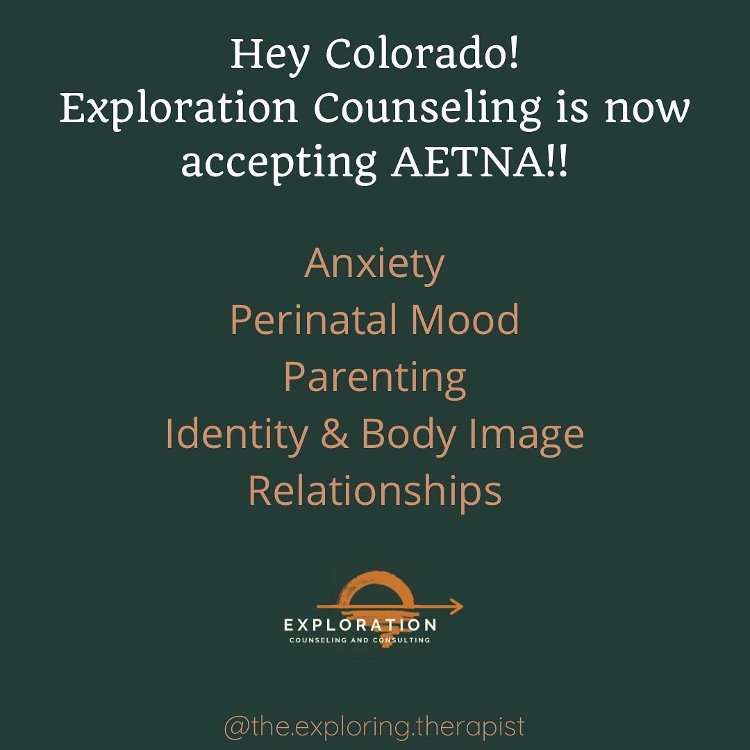 Now accepting Aetna! Individual and couples counseling available in Colorado.
.

I provide Online and Outdoor Therapy. Learn more about both on my website. Link in bio! 
.

Curious if working together is a good fit for you? Call for a free 15-minute 