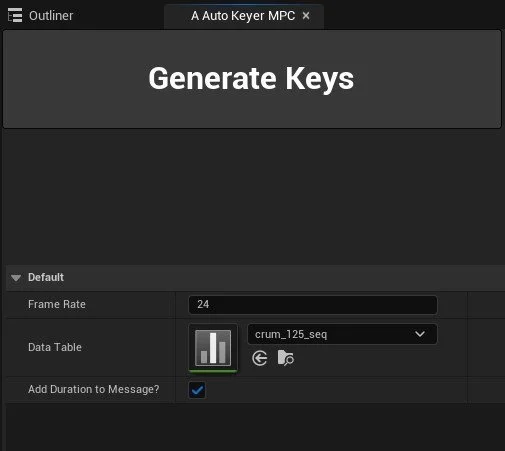 The Crude Interface of my Auto Keyframer Utility