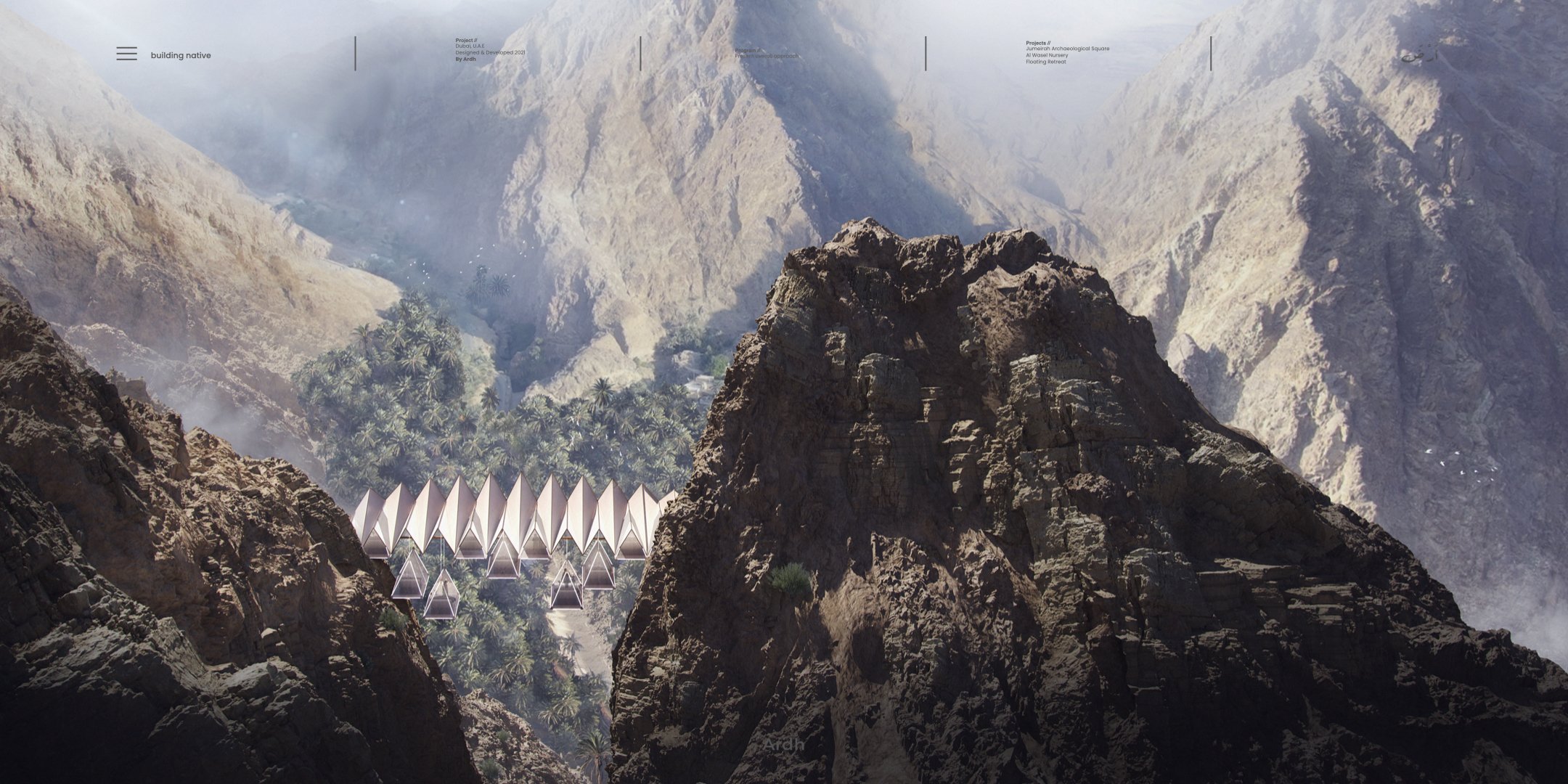 Floating retreat - Lightweight Bridge structure