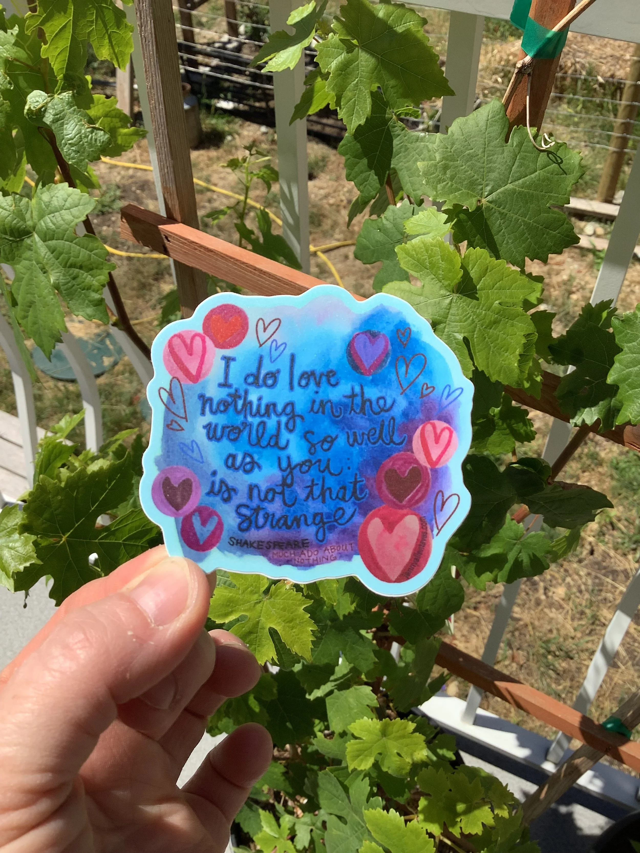 "I do love..." Shakespeare Sticker (wholesale 6pc)