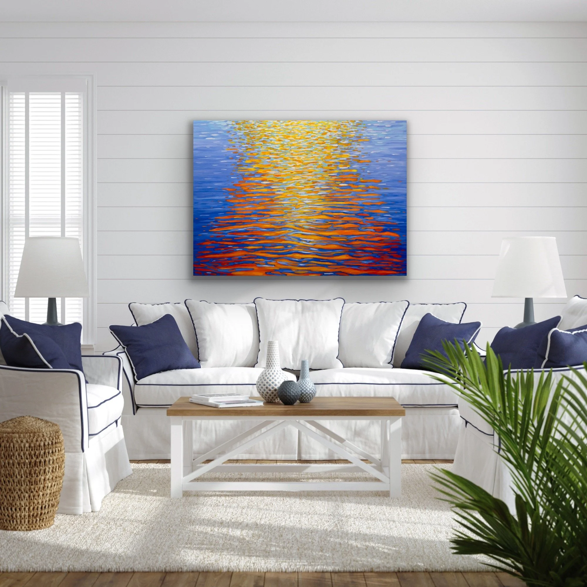 Large abstract sunset