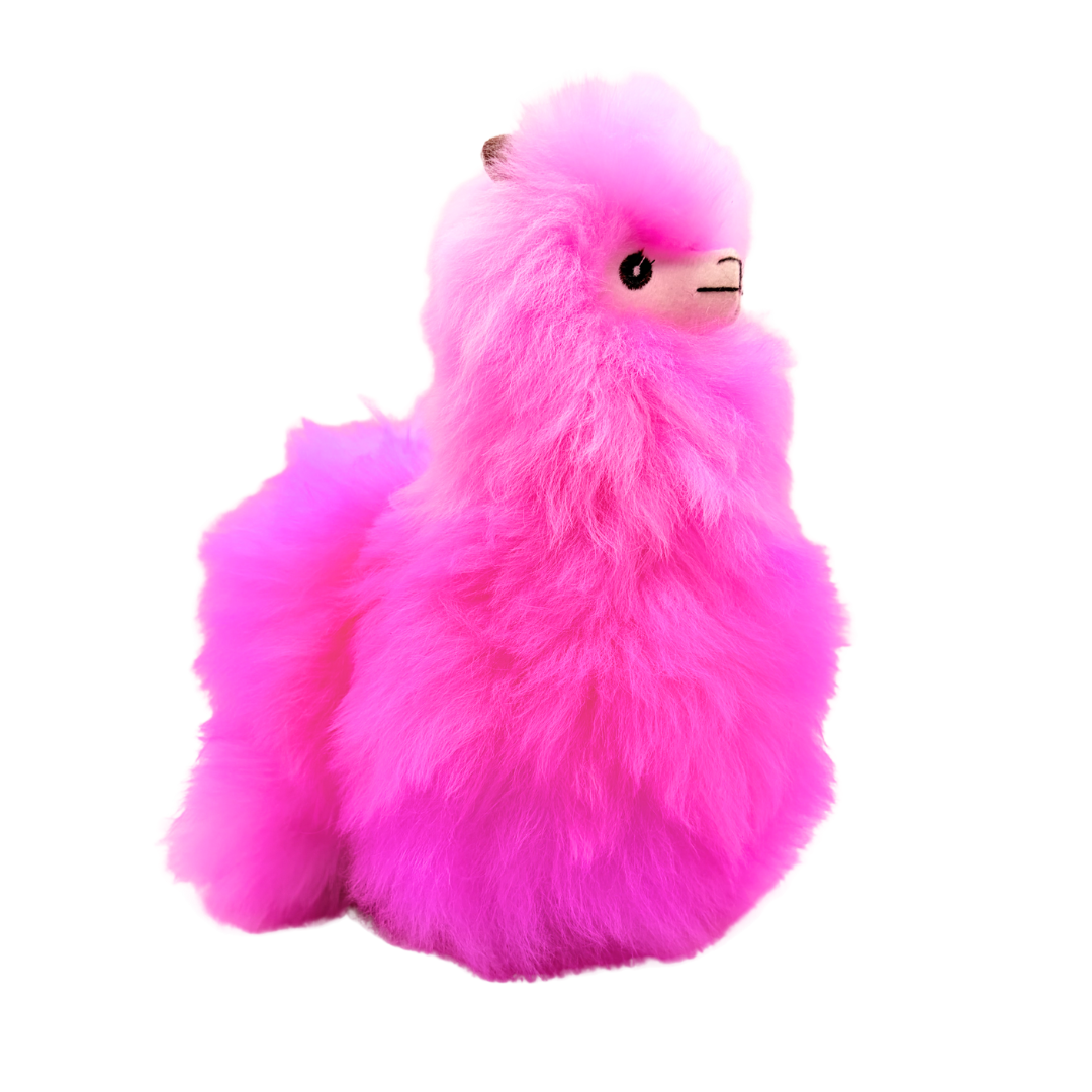 pelucha lama rose flashy fuschia peluche alpaga