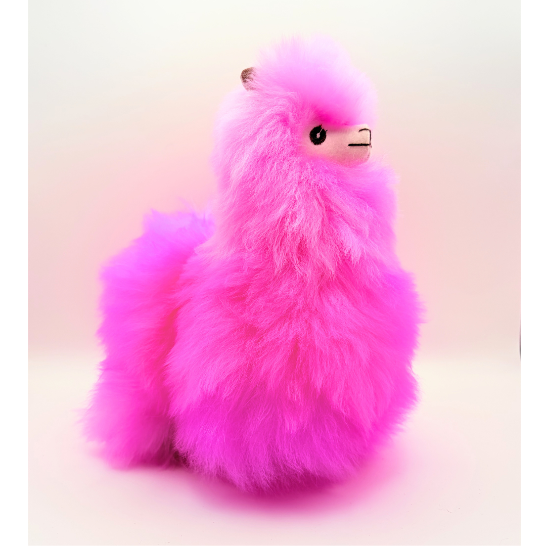 pelucha lama rose flashy fuschia peluche alpaga