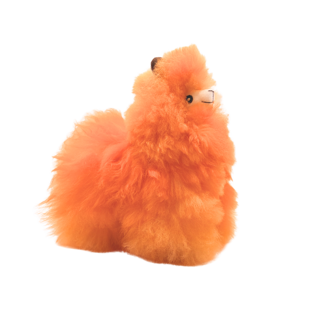 pelucha lama orange peluche alpaga