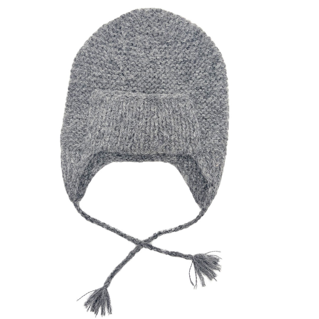 Bonnet bébé enfant cache oreille laine alpaga