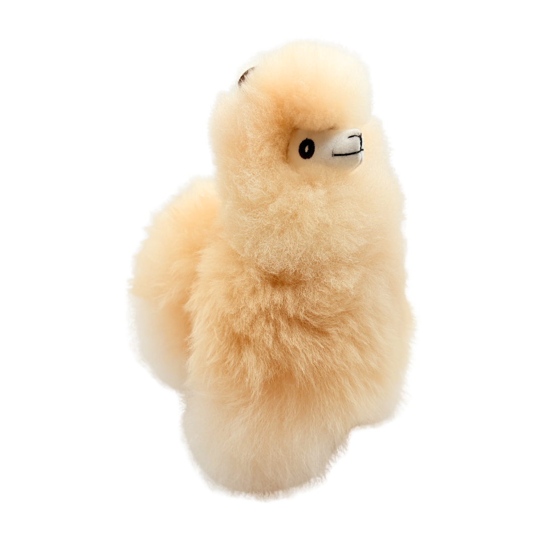 pelucha lama beige blanc peluche alpaga