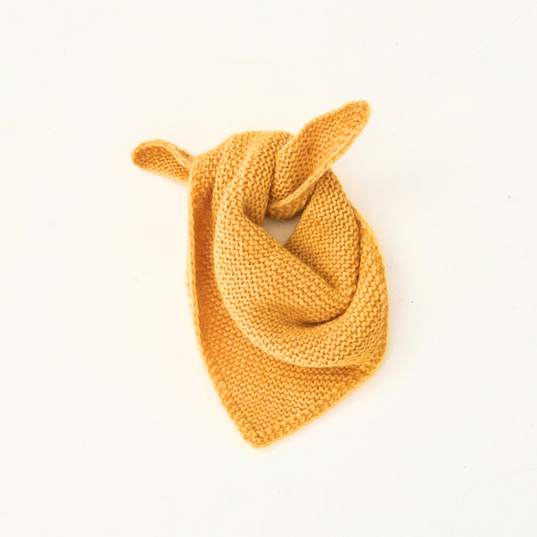 bandana en laine d'alpaga casa poma yellow