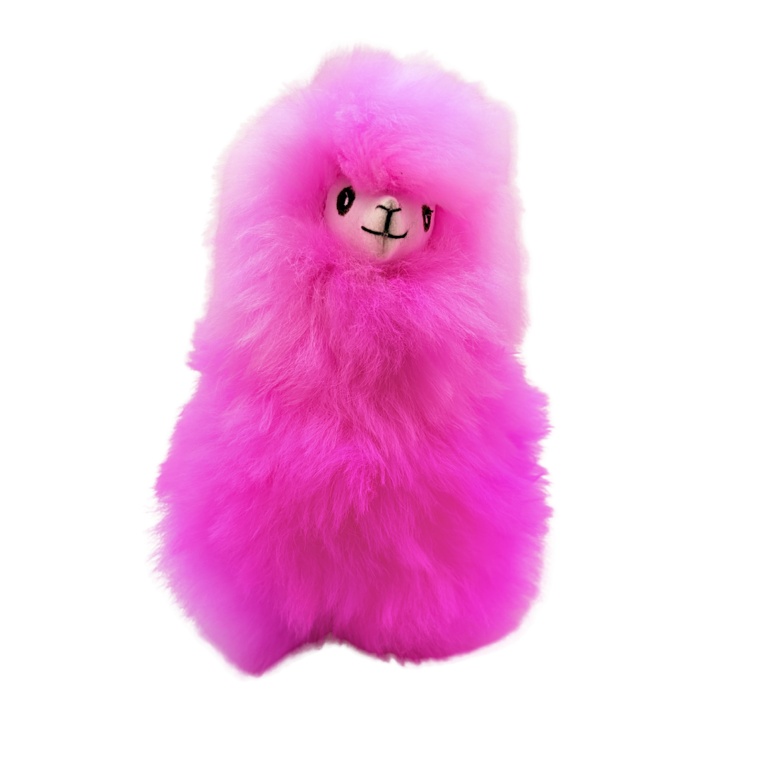 pelucha lama rose flashy fuschia peluche alpaga