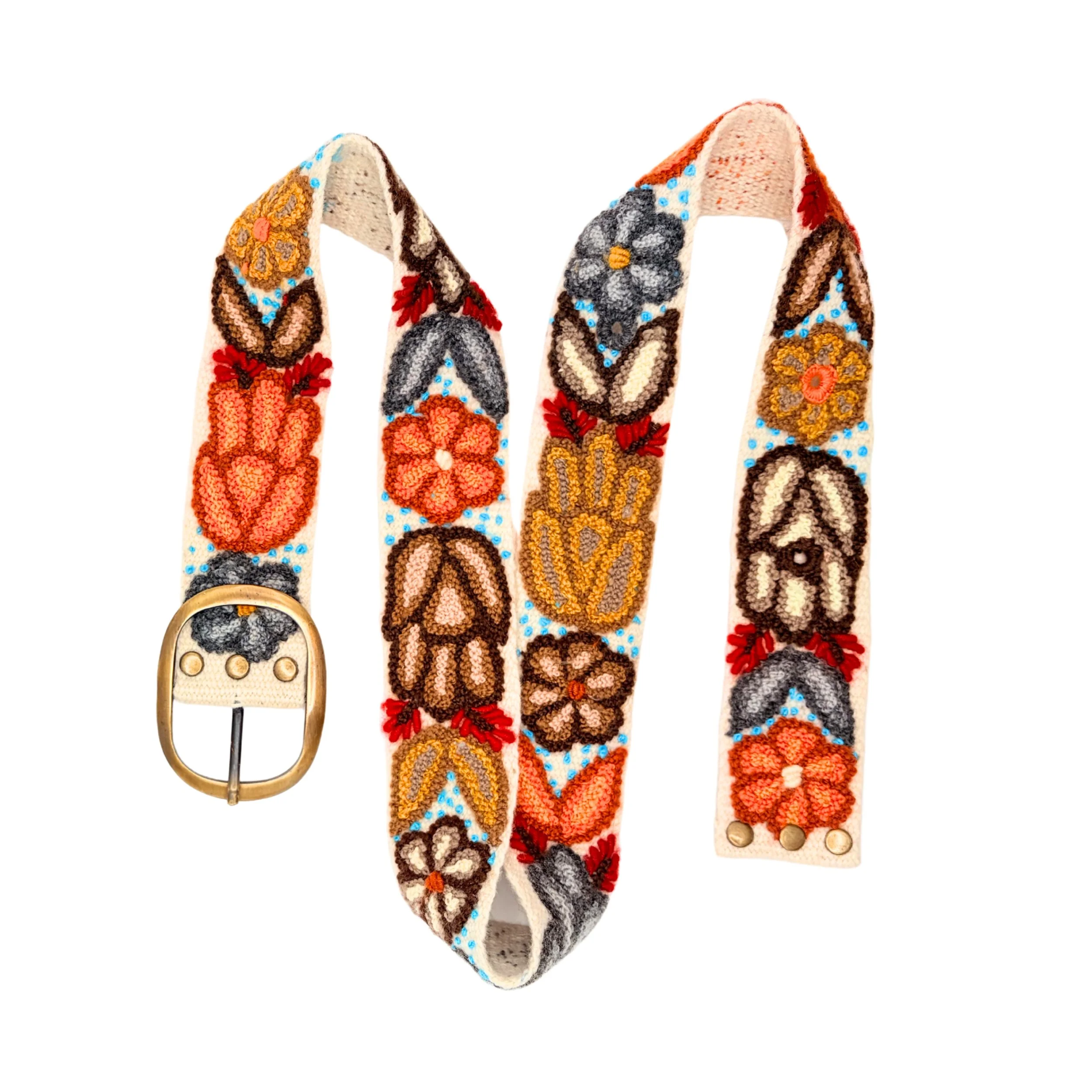 ceinture brodée  fleurs casa poma camel.JPG