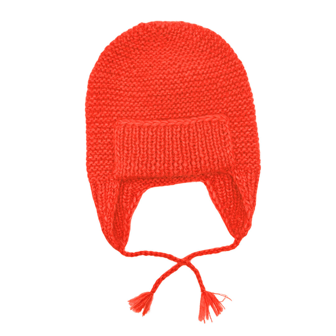 Bonnet bébé enfant cache oreille laine alpaga