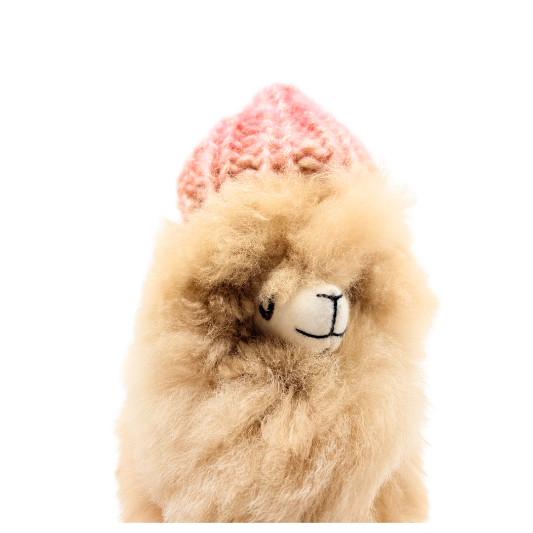 Bonnet Laine Alpaga colorée brillante pour peluche poupée alpaga