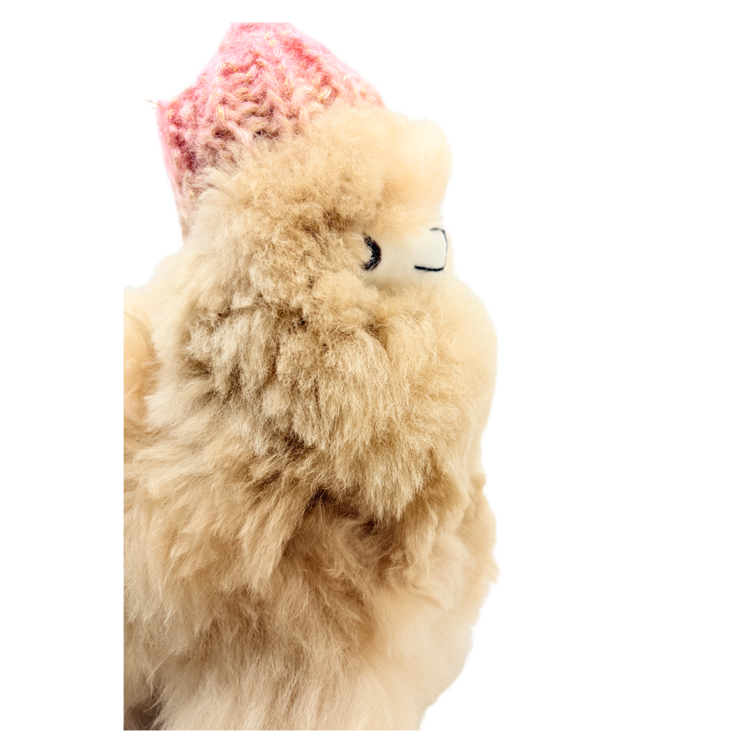 Bonnet Laine Alpaga colorée brillante pour peluche poupée alpaga