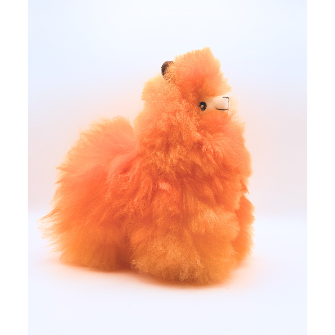 pelucha lama orange peluche alpaga