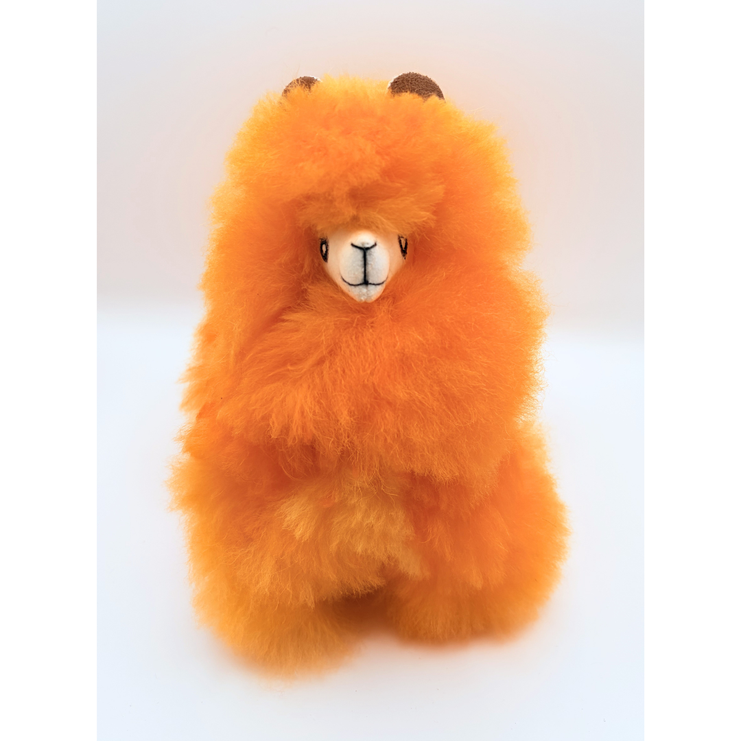 pelucha lama orange peluche alpaga