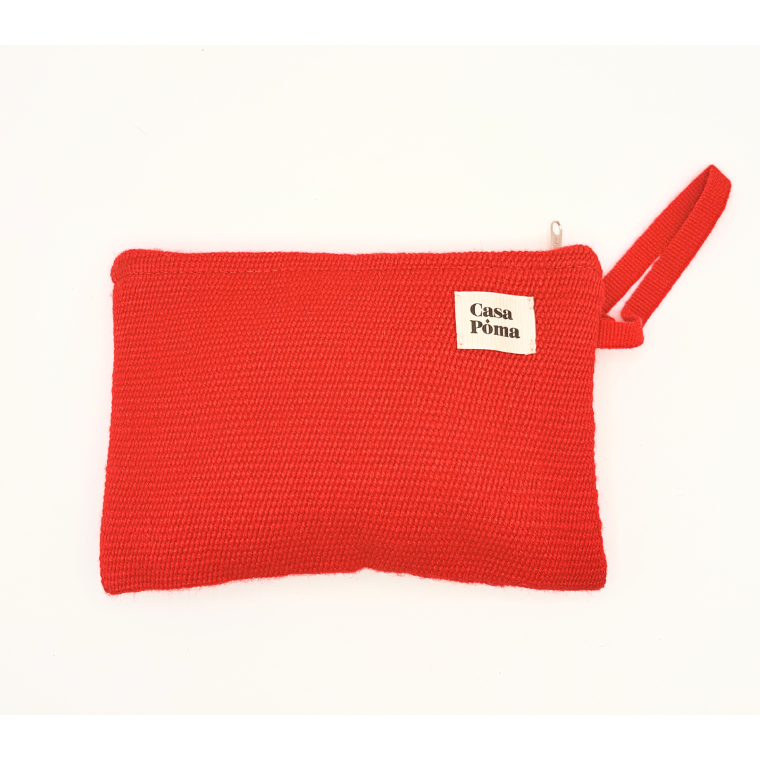 Pochette Ayacucho clutch fleuri original en laine d'alpaga