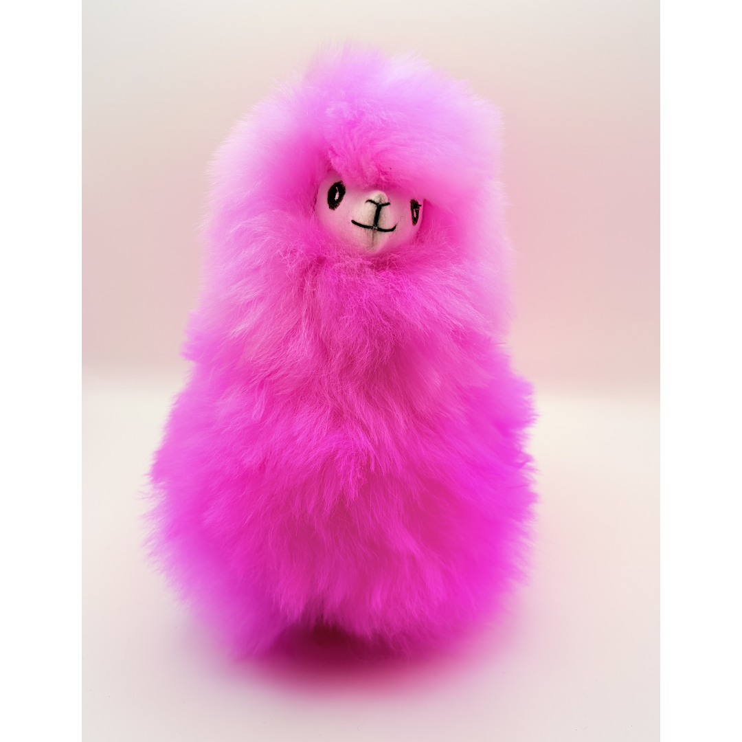 pelucha lama rose flashy fuschia peluche alpaga