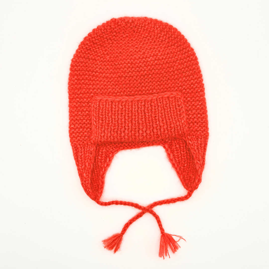 Bonnet bébé enfant cache oreille laine alpaga