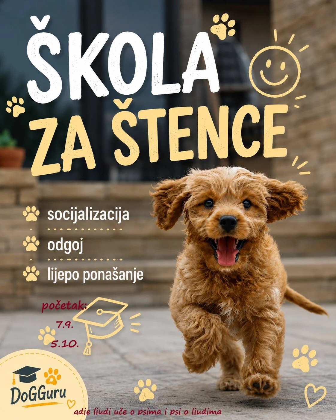 Škola za štence 7.9. i 5.10. 2026.