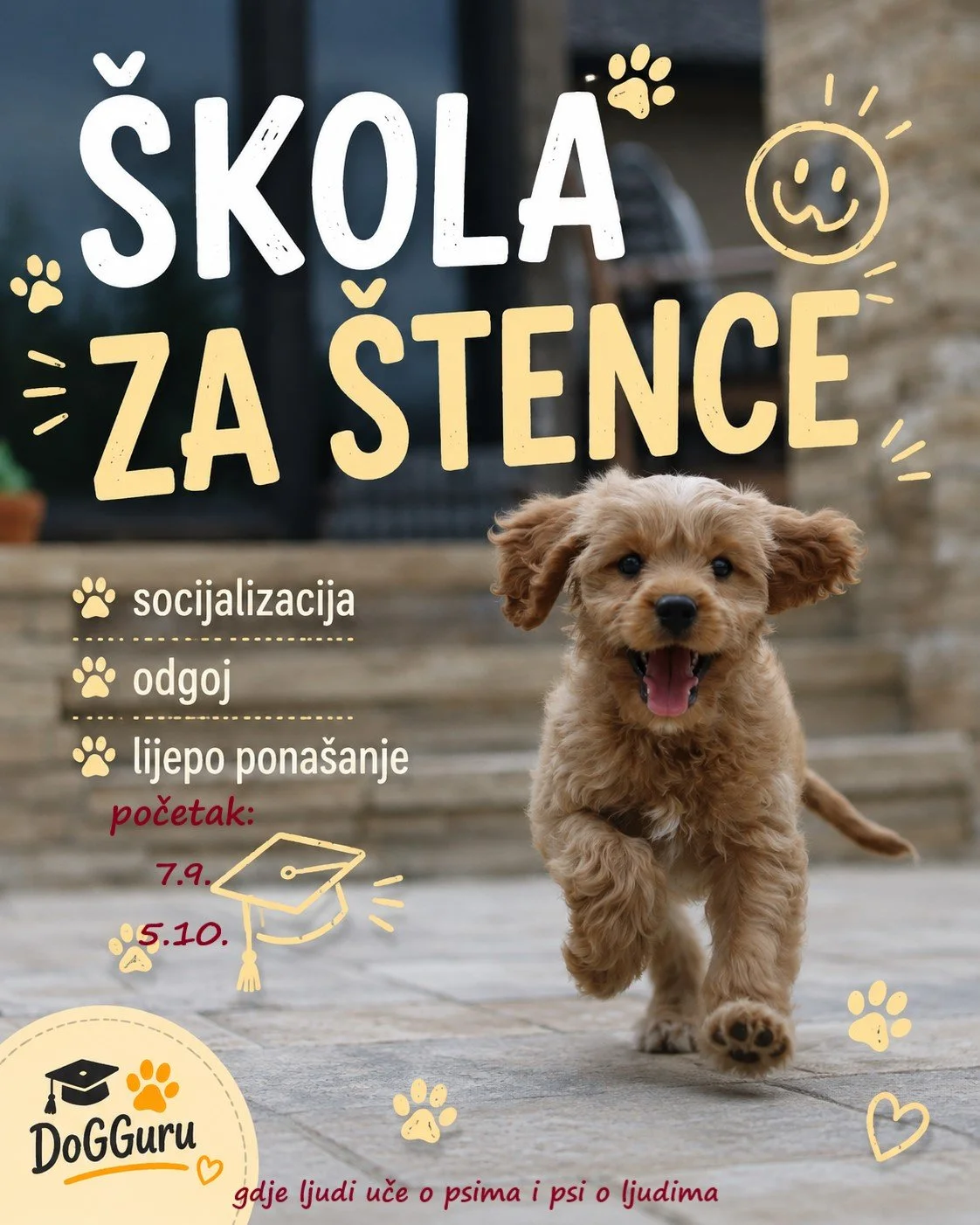 Škola za štence 7.9. i 5.10. 2026.