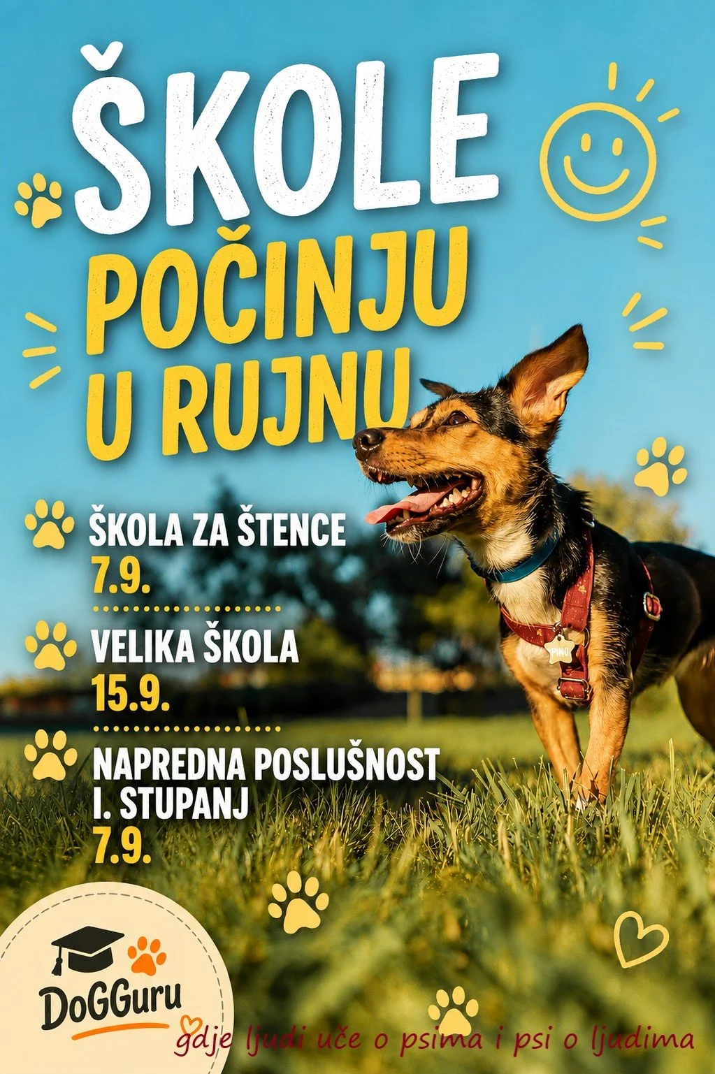 ŠKOLE I TEČAJEVI POČINJU 7.9.