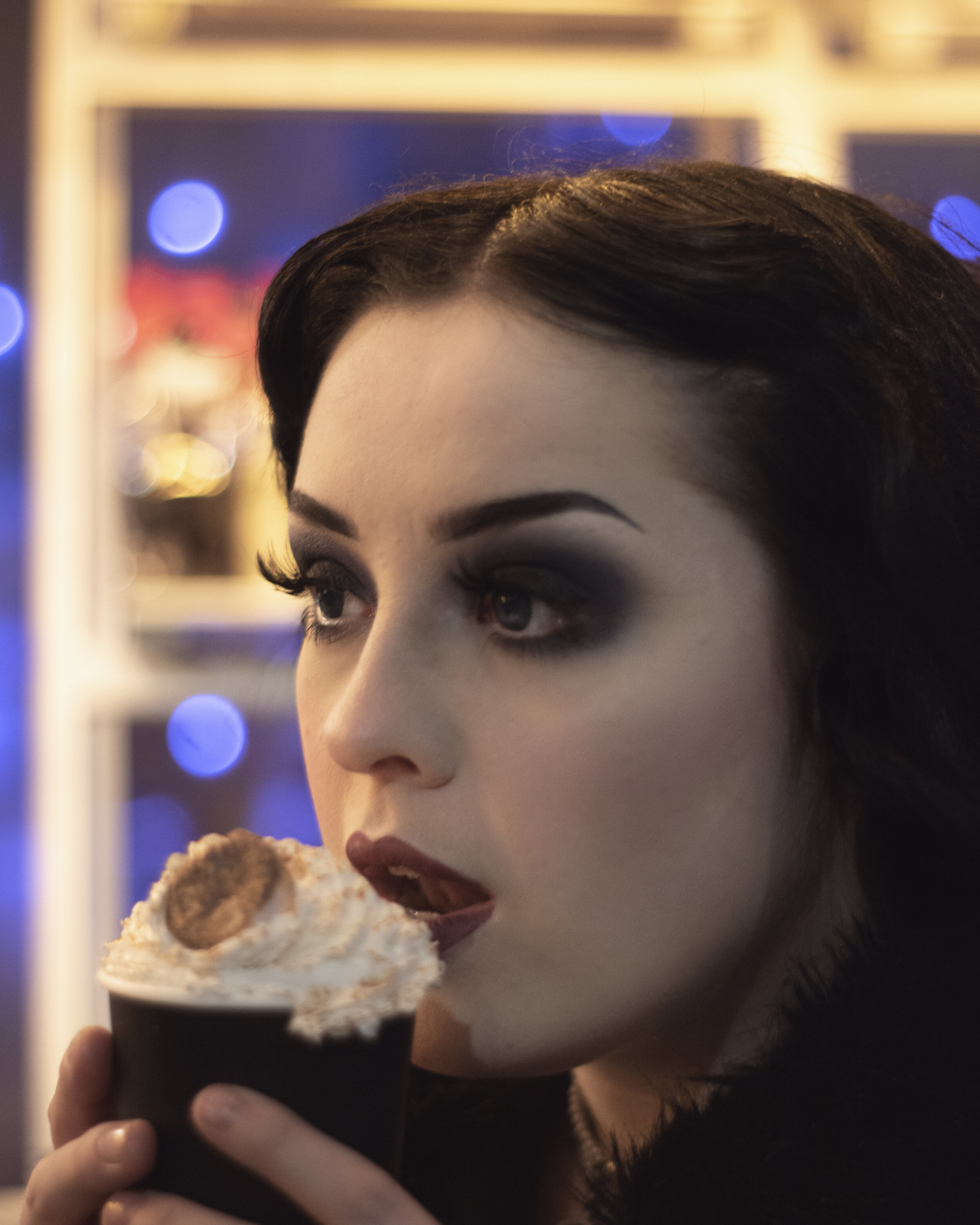 Fashion + make-up photoshoots, "Christmas market".
(December 2019)
