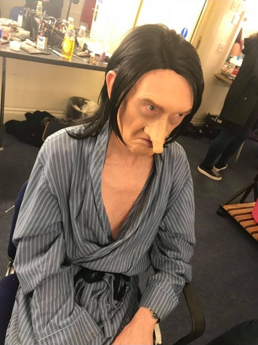"The Child Catcher" Gelatin prosthetic application for Patheon's "Chitty Chitty Bang Bang" at The Kings Theatre.
(October 2018)
