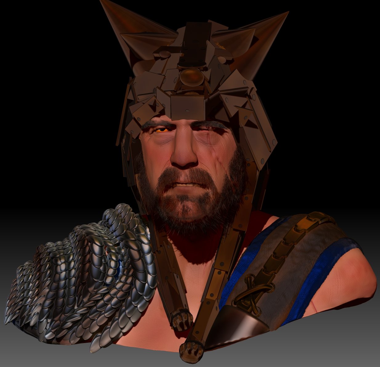 "Lone Explorer" ZBrush character concept.
(November 2022).
