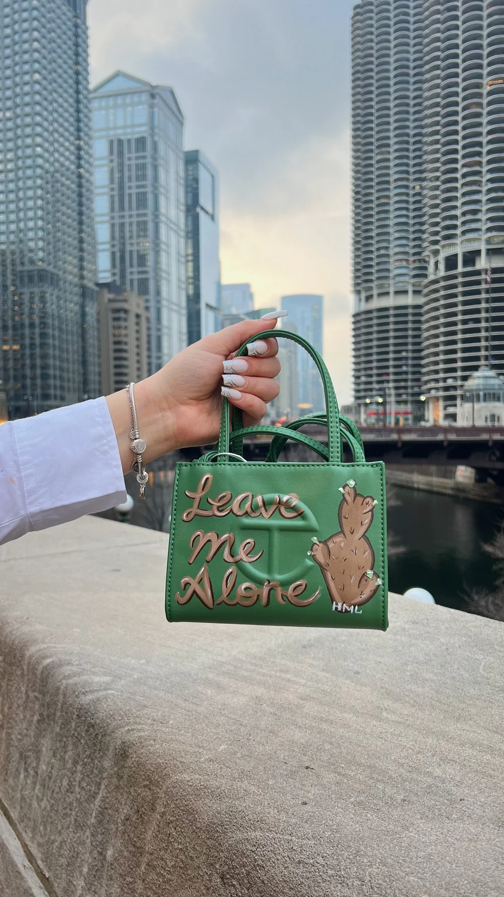 Hand Painted Telfar Small Shopping Bag — Sin Titulo