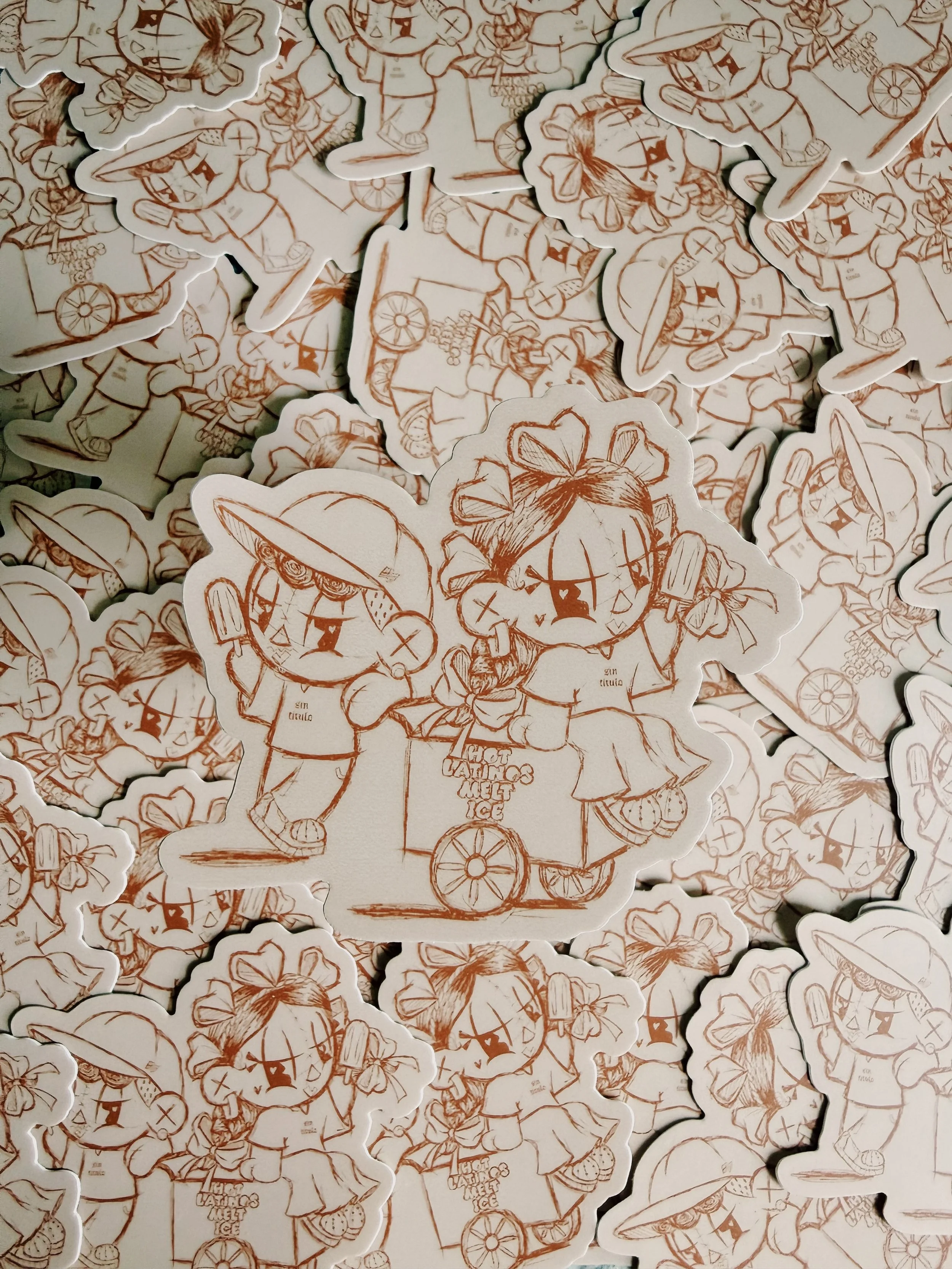 Hot Latinos Melt ICE Chatito Sticker