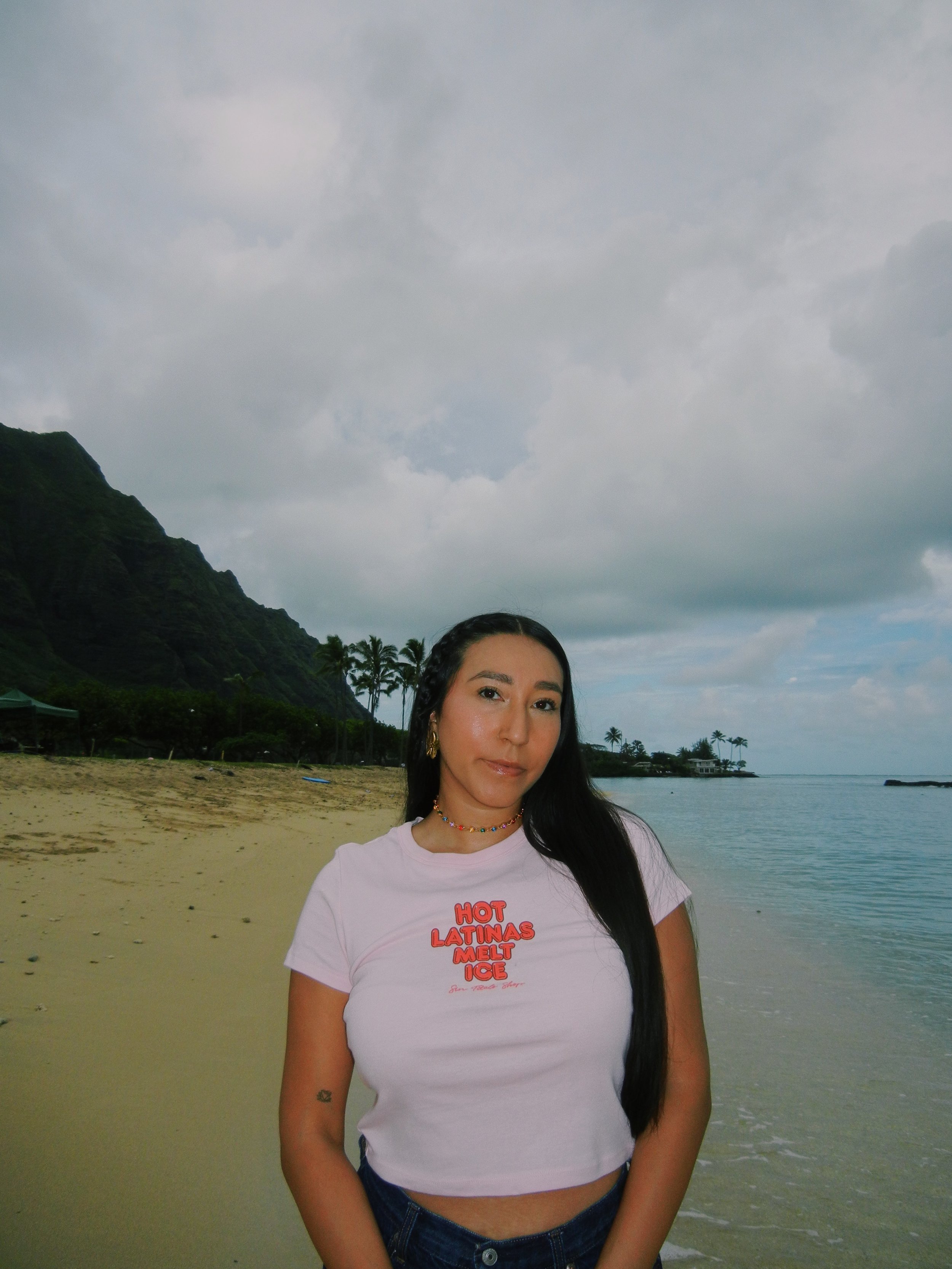 Hot Latinas Melt ICE Rhinestone Baby Tee