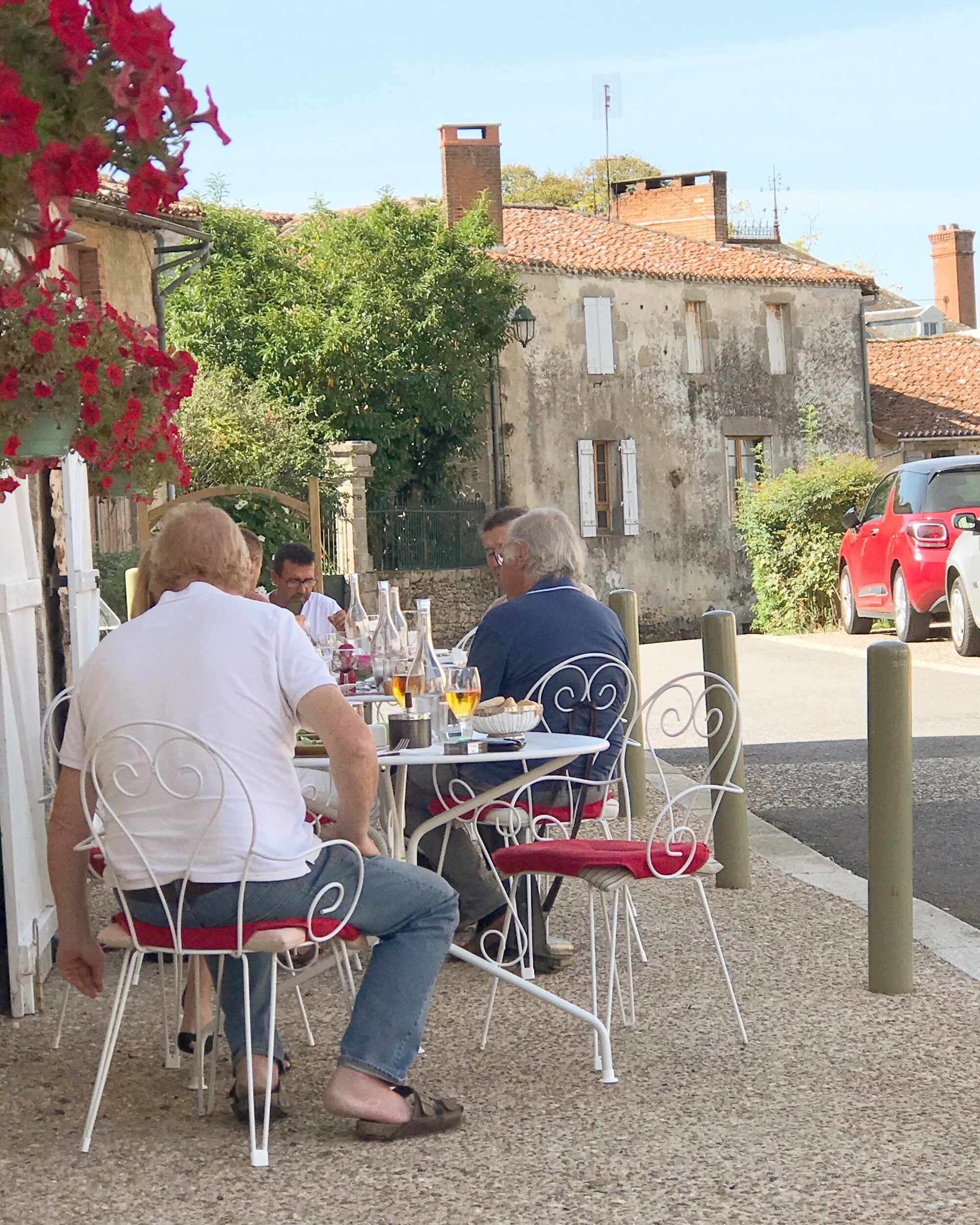 Lunch at the 'La Taverne' restaurant in the village.