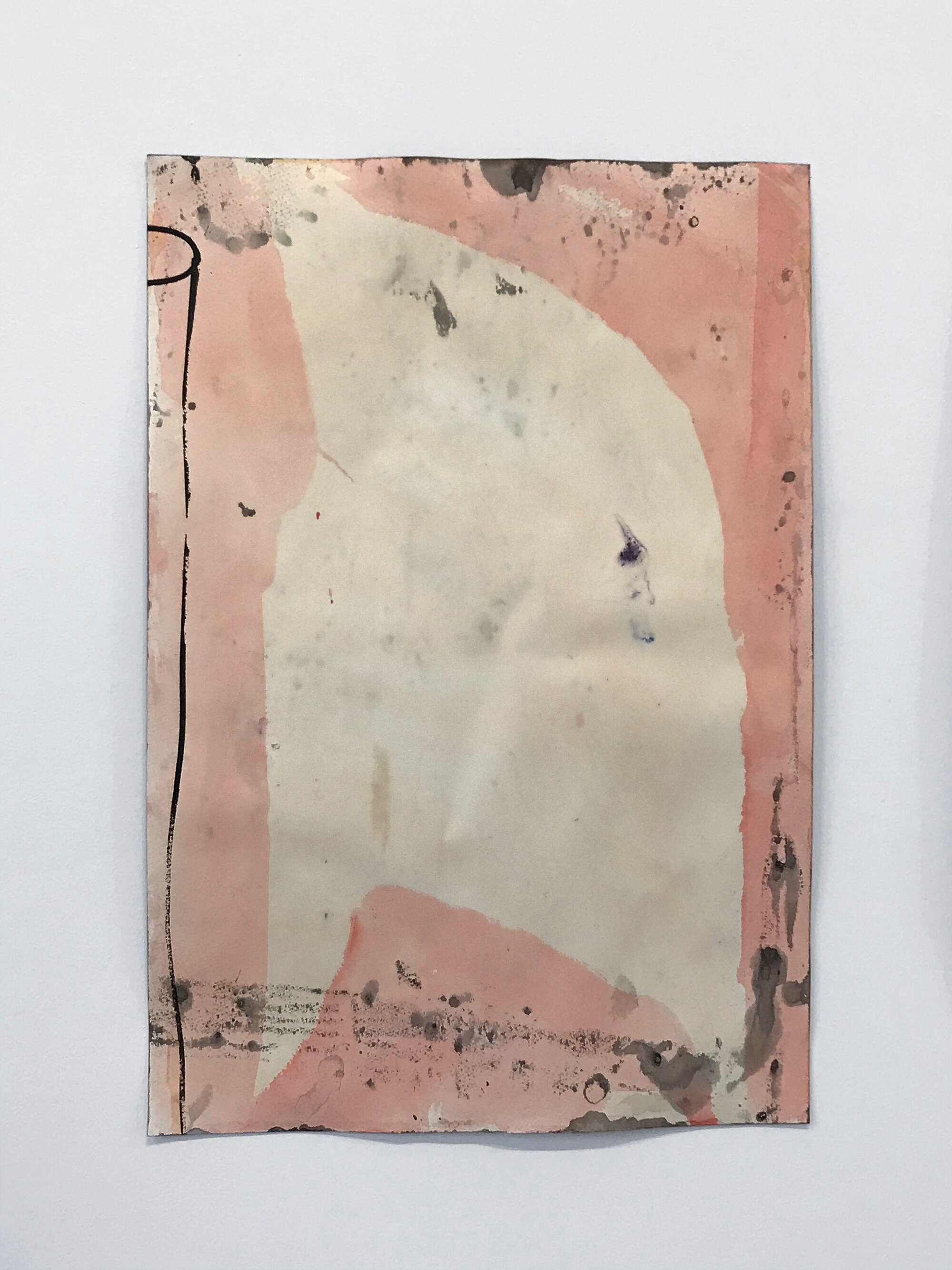 Vincent Hawkins, 'Wing 1' 2019, 56x38cm, ink & watercolour on paper.