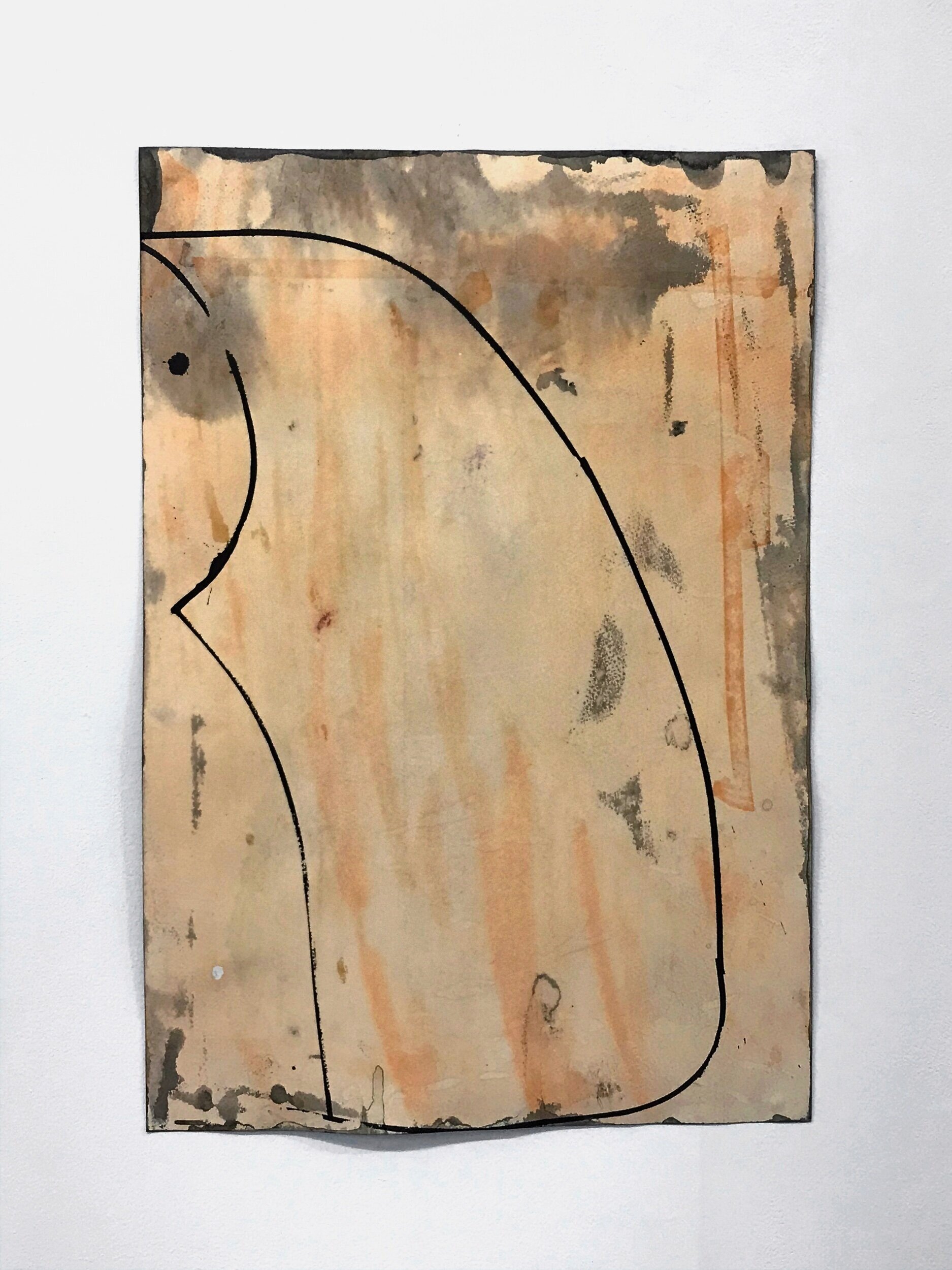 Vincent Hawkins, 'Wing 3' 2019, 56x38cm, ink & watercolour on paper.