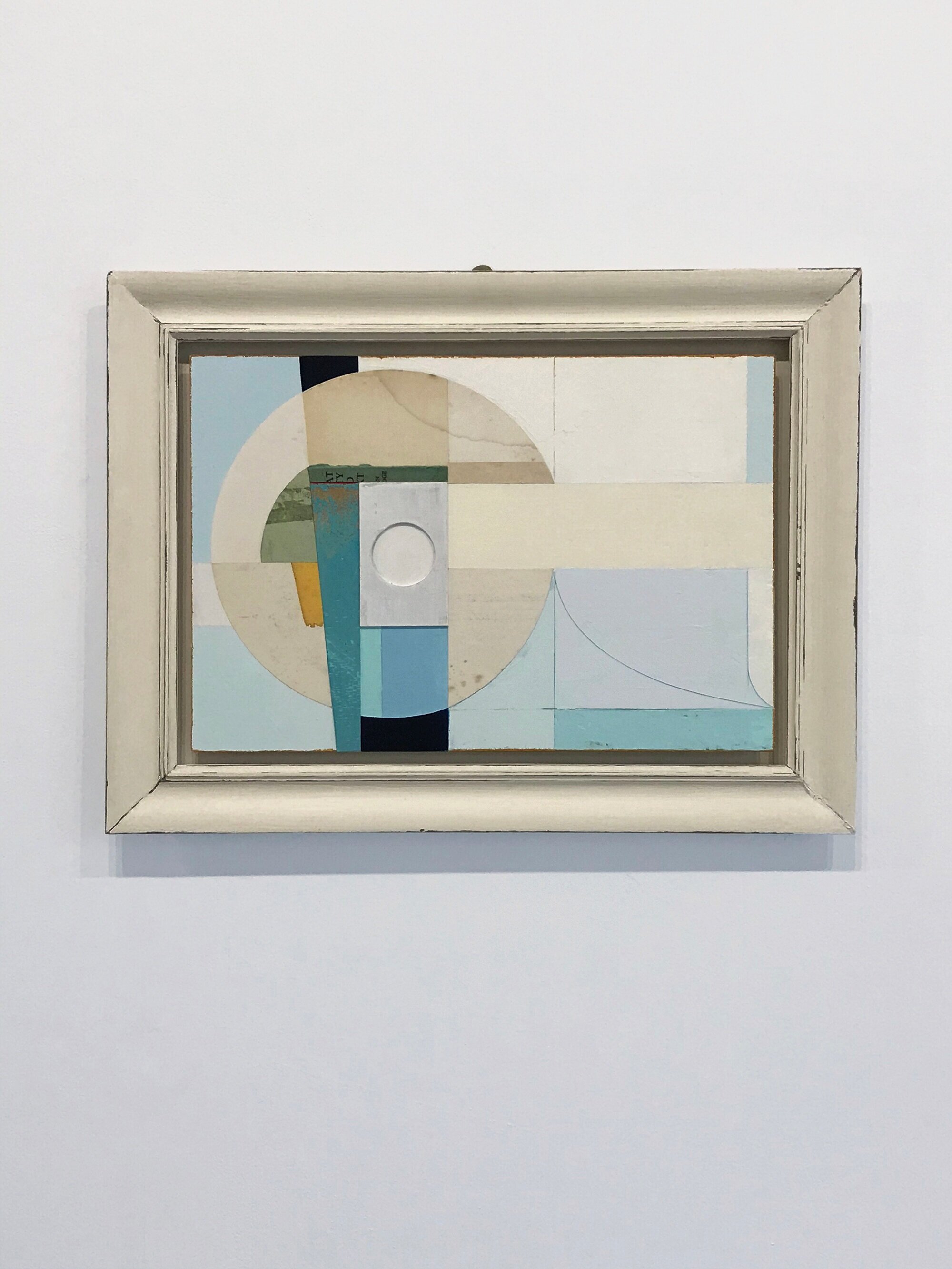 Steven Heaton, 'All Circles Vanish' 2020, 39x53cm including frame, oil and collage on wood.