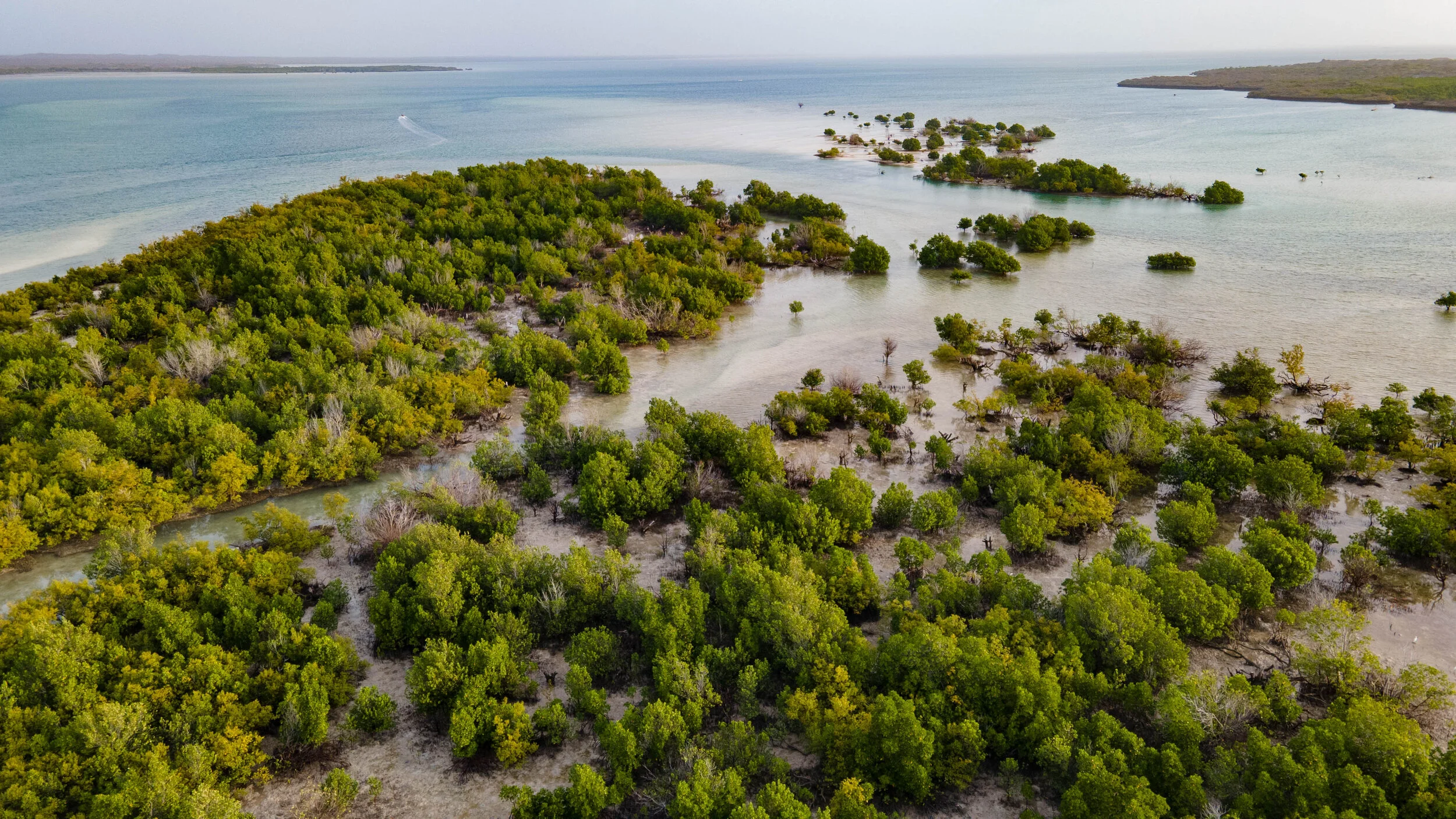 Aerial view of Chula Island, Jubaland, Somalia. 