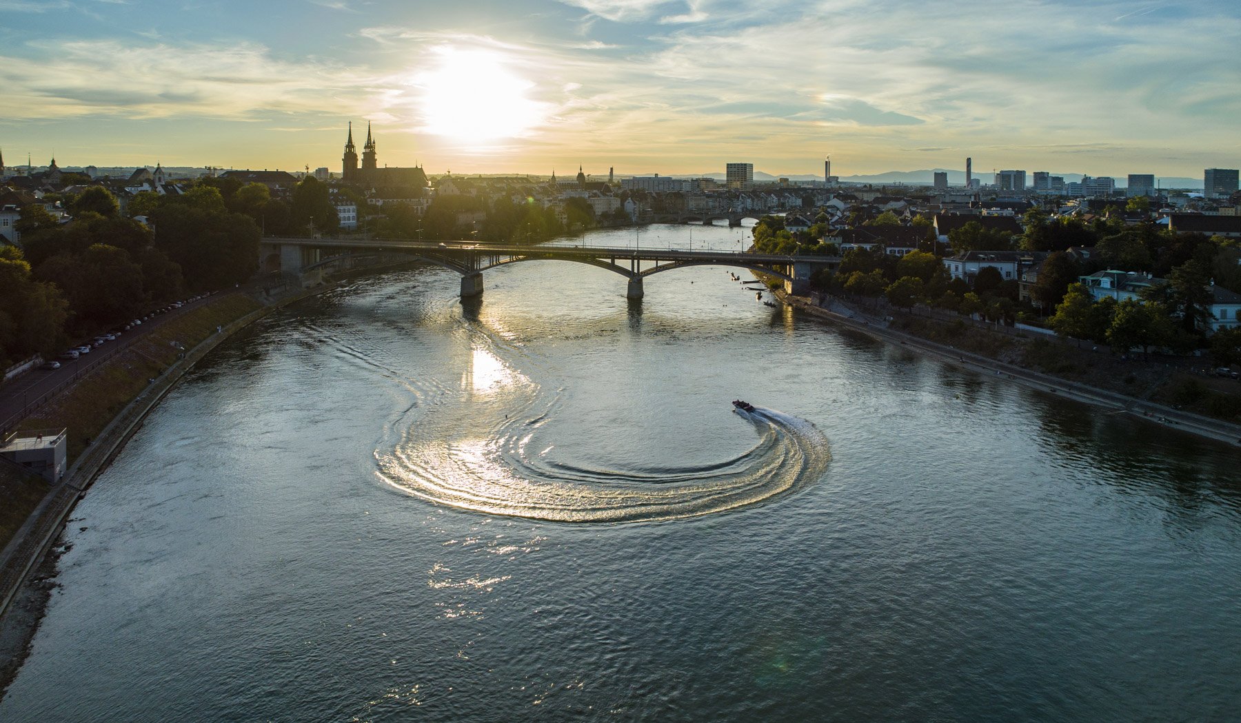 zweiwest Drohnenfotografie Rhein Basel