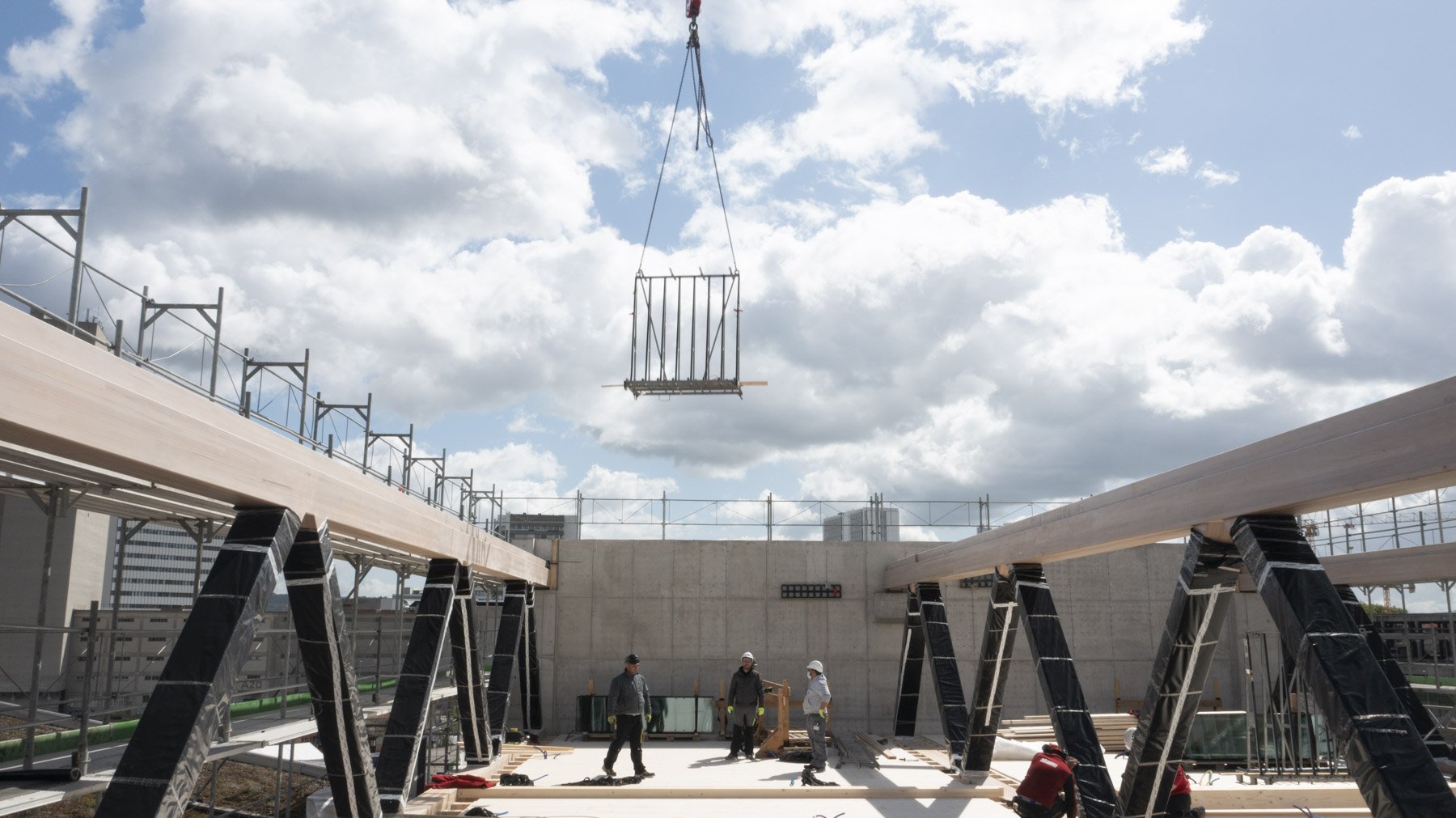 zweiwest Drohnenfotografie Baustelle Holzkraftwerk HKW Erweiterung Basel