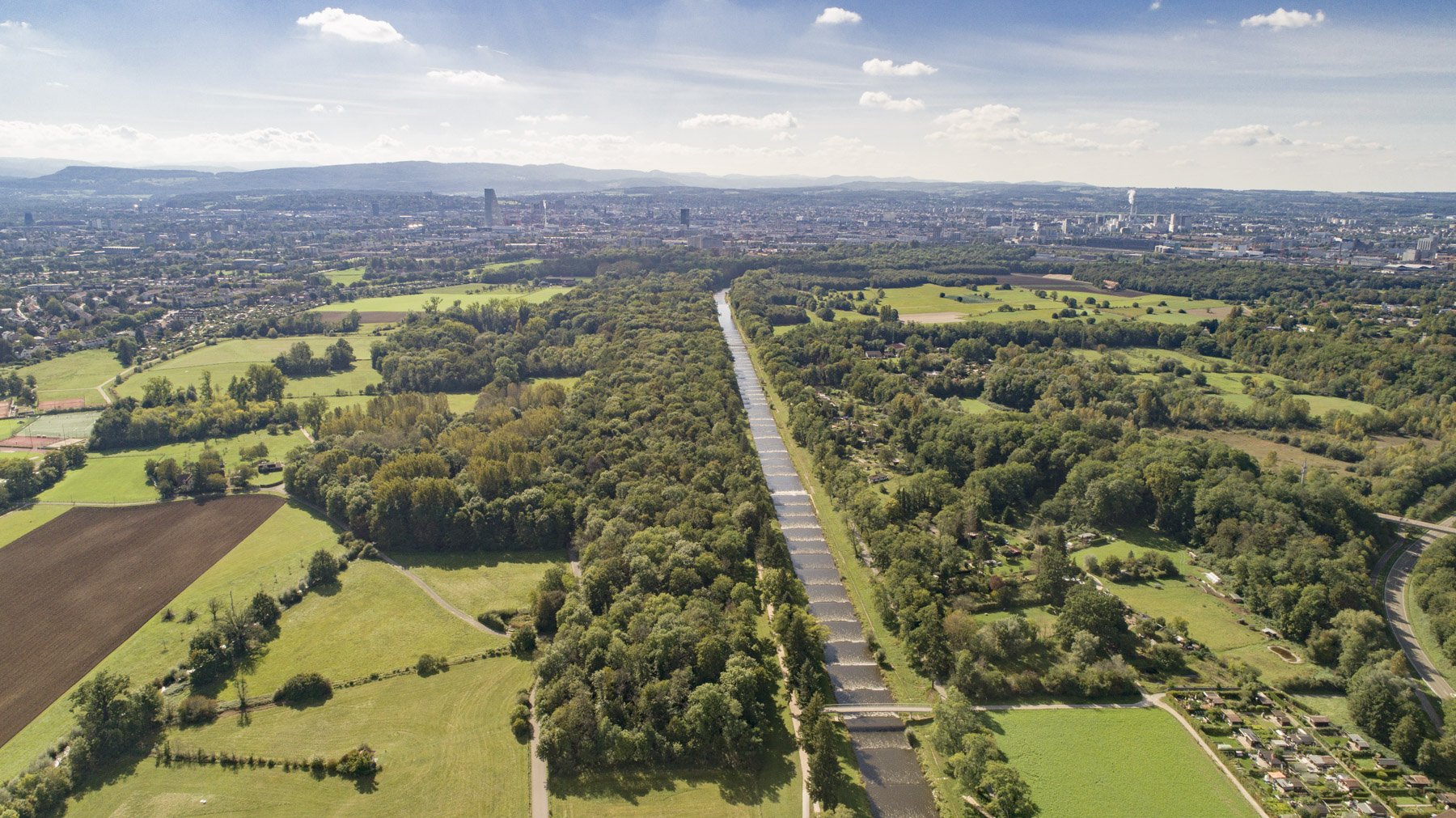 zweiwest Drohnenfotografie Lange Erlen Basel