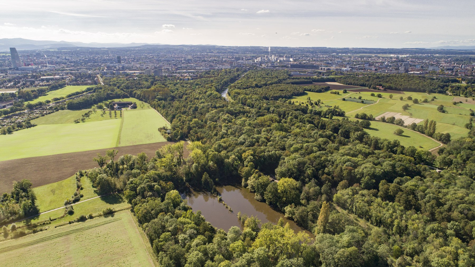 zweiwest Drohnenfotografie Lange Erlen Basel